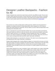 Designer Leather Backpacks.docx